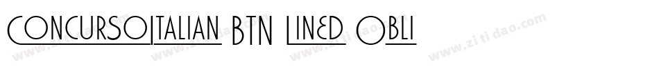 ConcursoItalian BTN Lined Oblique字体转换